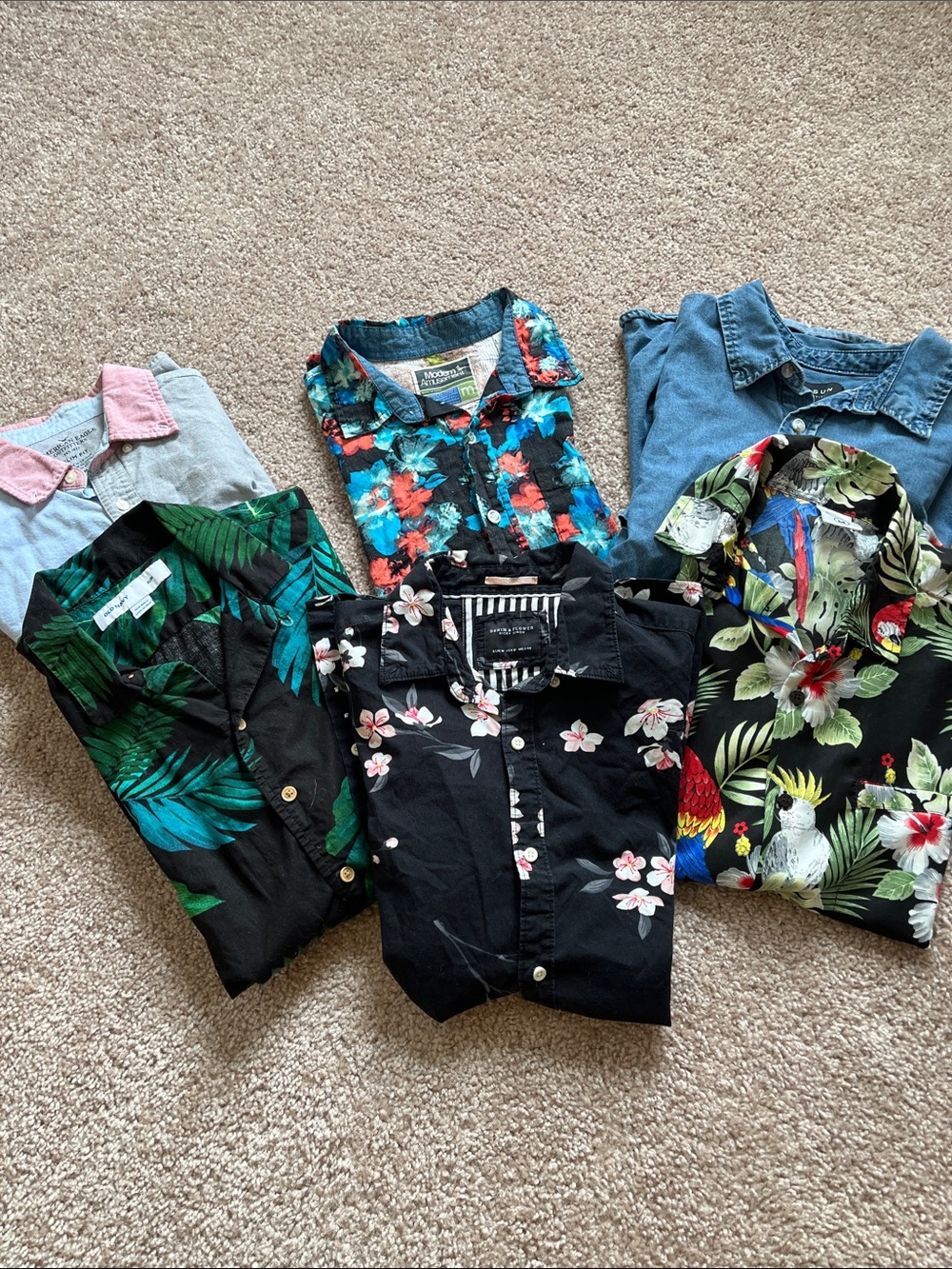 Mens bundle of shirt sleeve shirts